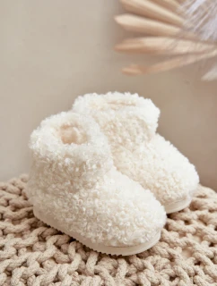 Botki Śniegowce Dziecięce Z Futerkiem Typu Baranek Jasnobeżowe Mevael