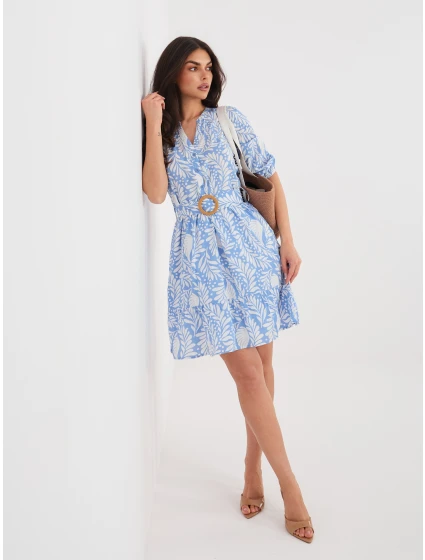 Šaty D74516M30485A svetlo modrá Šaty D74516M30485A svetlo modrá