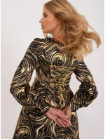 LK SK 509565 šaty.07 čierna a zlatá LK SK 509565 šaty.07 čierna a zlatá