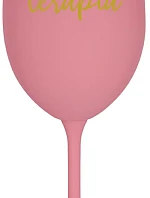 TEKUTÁ TERAPIA - ružový pohár na víno 350 ml