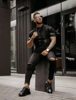 Pánske tričko 286139 čierne - Ola Voga