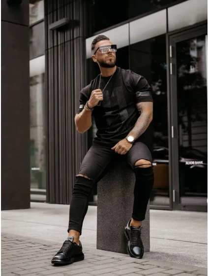 Pánske tričko 286139 čierne - Ola Voga