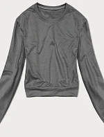 Dámska tenká krátka mikina tmavosivá (8B938-5)