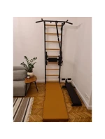 SKLADACÍ GYMNASTICKÝ MATRAC HNEDÝ 180CM LAVIČKA