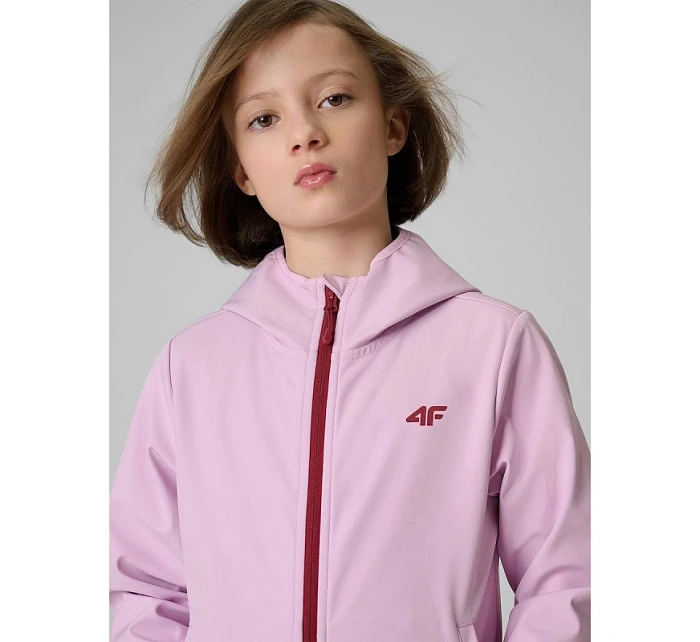 Dievčenská vetruodolná softshellová bunda 5000 s membránou 4F 4FJWSS26TSOFF478-47S