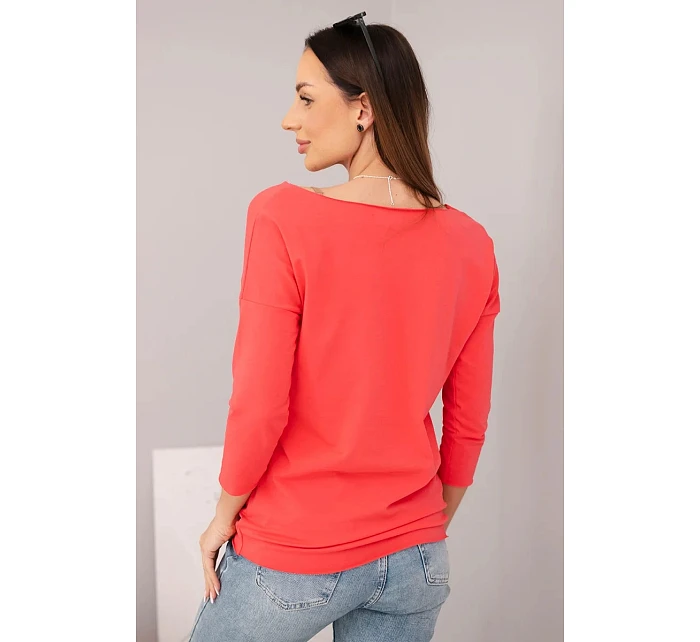 Dámská halenka s lodičkovým výstřihem malinová