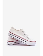 Trampki Klasyczne Niskie Na Platformie Białe Jazlyn