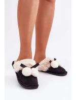 Dámské Pantofle S Kožíškem Černé model 21681811 - Boto Dámské Pantofle S Kožíškem Černé model 21681811 - Boto