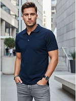 FashionStreet pánske tmavomodré polo tričko PX0553 FashionStreet pánske tmavomodré polo tričko PX0553