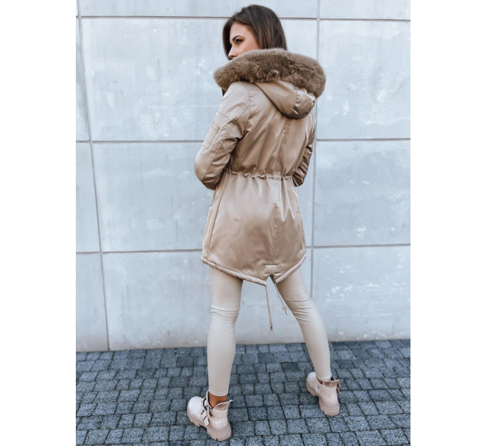 Dámská zimní bunda parka béžová Dstreet model 21971002 - FashionStreet