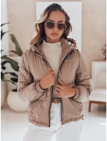 Dámská prošívaná bunda s kapucí camel Dstreet model 21979093 - FashionStreet