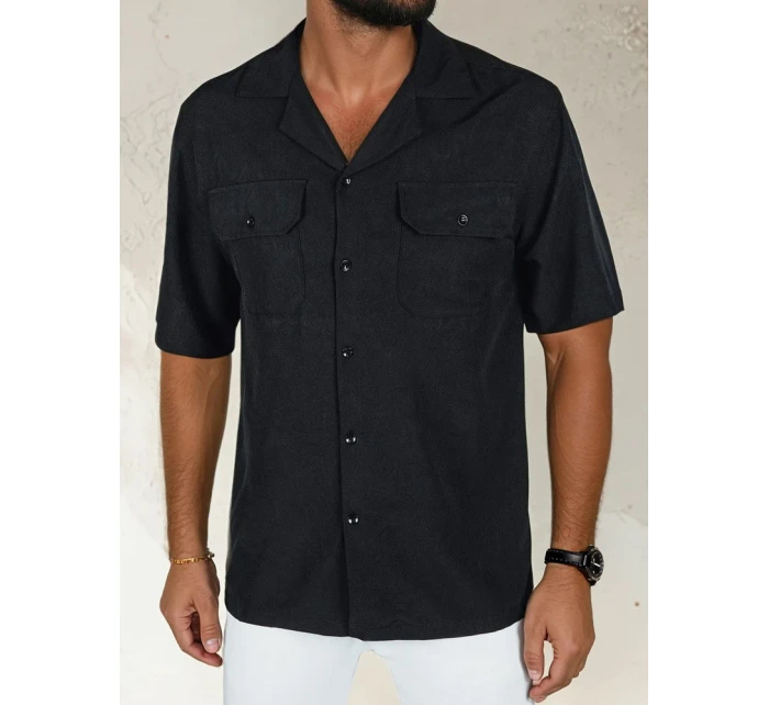 Pánské tričko s krátkým rukávem černé Dstreet model 21990424 - FashionStreet