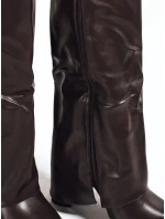 Dámské kozačky s širokým svrškem hnědé Dstreet model 21992375 - FashionStreet Dámské kozačky s širokým svrškem hnědé Dstreet model 21992375 - FashionStreet