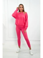 model 18752912 sada mikina + top + legíny malinová - K-Fashion model 18752912 sada mikina + top + legíny malinová - K-Fashion