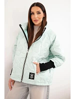 Dámská jarní prošívaná bunda s  a zipem model 22040182 - K-Fashion