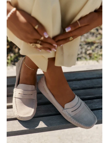 Semišové Dámské Mokasíny Big Star model 21693806 Béžové - Big Star Shoes