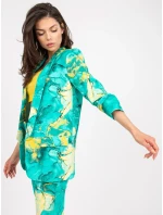 Dámské sako DHJ MA tyrkysové model 17445444 - FPrice Dámské sako DHJ MA tyrkysové model 17445444 - FPrice