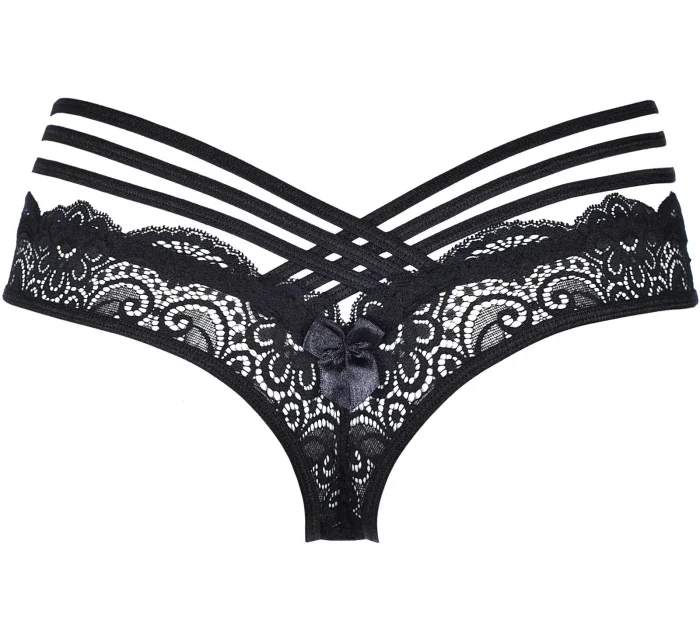 Krajková tanga model 17681810 černá - Axami