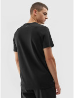 Pánske bavlnené tričko 4FAW23TTSHM0872-20S čierne - 4F