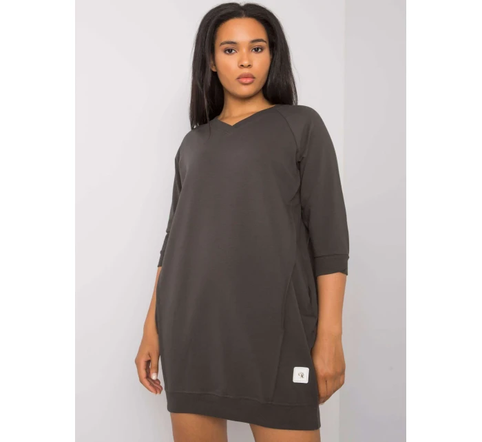 Šaty RV SK 6847.59P tmavá khaki