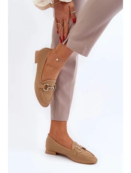 Dámské mokasíny na plochém podpatku s ozdobou Camel Iluvana Dámské mokasíny na plochém podpatku s ozdobou Camel Iluvana