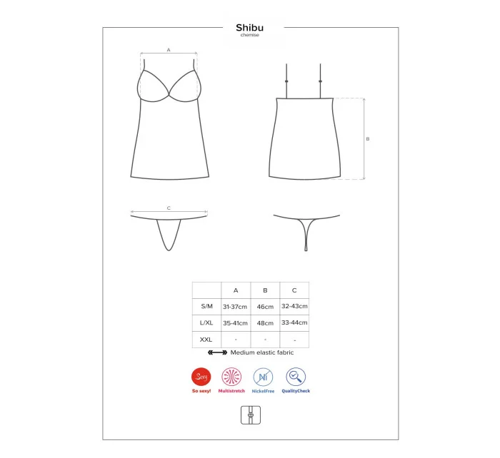 košilka chemise  model 7932445 - Obsessive