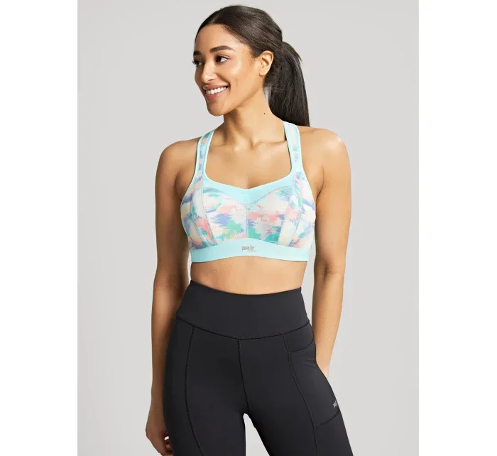 Športová podprsenka s potlačou 5021R tyrkysová - Panache