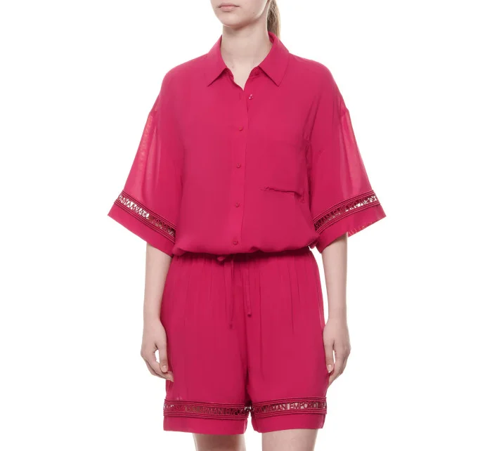 Dámska plážová košeľa 262732 4R338 01975 Cherry - Emporio Armani