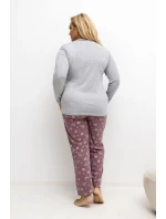 Pohodlné pyžamo pre plnoštíhly model 221187 Forever Pink Pohodlné pyžamo pre plnoštíhly model 221187 Forever Pink