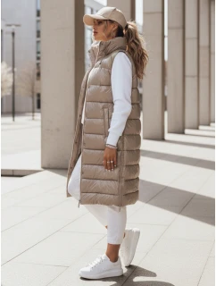 Dámská prošívaná vesta béžová Dstreet model 21970187 - FashionStreet
