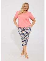 Pyžamo model 21945373 Violetta kr/r 3XL5XL - Cornette Pyžamo model 21945373 Violetta kr/r 3XL5XL - Cornette