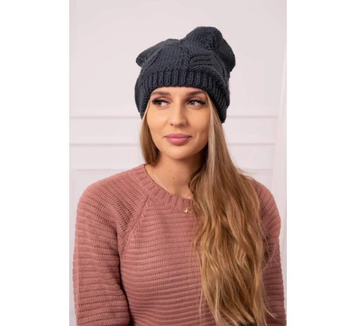 Dámská čepice graphite model 18752449 - K-Fashion Dámská čepice graphite model 18752449 - K-Fashion