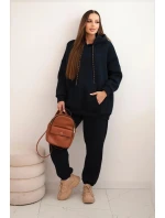 Dámská tepláková souprava zateplená z bavlny s kapucí model 21441634 - K-Fashion Dámská tepláková souprava zateplená z bavlny s kapucí model 21441634 - K-Fashion