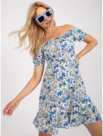 Šaty RO SK bílá a modrá model 17363394 - FPrice Šaty RO SK bílá a modrá model 17363394 - FPrice