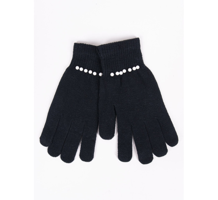 Yoclub Dámske päťprsté rukavice RED-0227K-AA50-003 Black