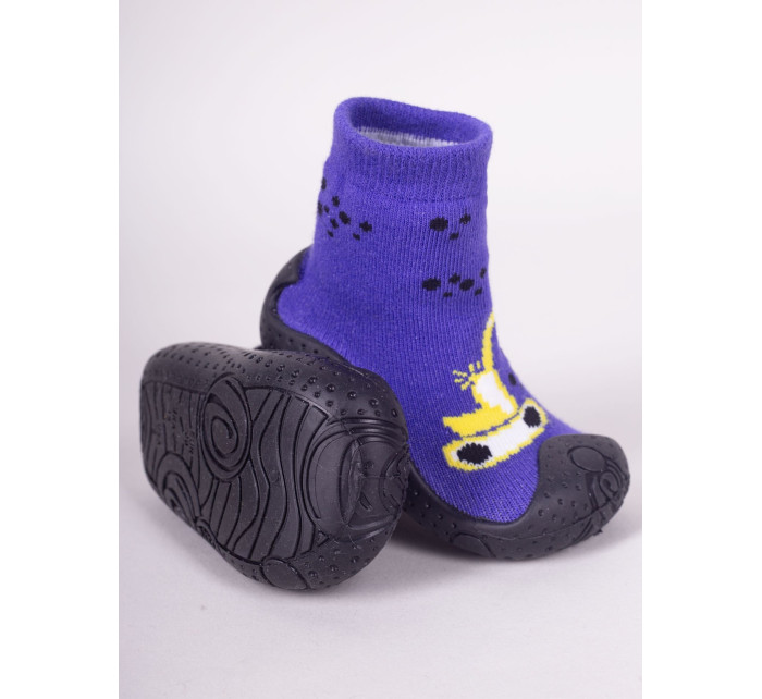 Yoclub Protišmykové ponožky s gumovou podrážkou P1 Blue