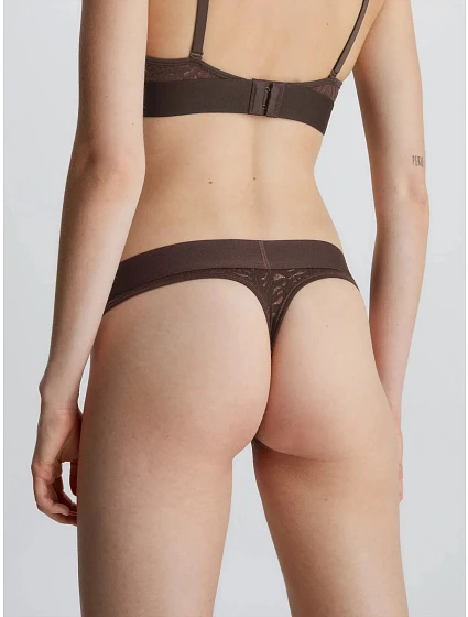 Dámská tanga  tm. hnědé  model 19060375 - Calvin Klein