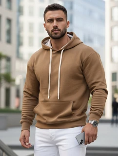 Pánska klokanka s kapucňou camel FashionStreet BX5951