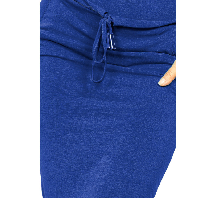Modrofialové športové šaty s krátkymi rukávmi model 5083769