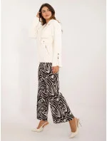 Krátka bunda z alpakovej vlny v ecru farbe (250)