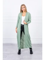 Svetr dlouhý svetr model 18748009 v pase tmavě mátový - K-Fashion