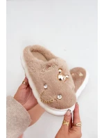 Kožené Pantofle S Tmavě Béžové model 21680853 - Boto Kožené Pantofle S Tmavě Béžové model 21680853 - Boto