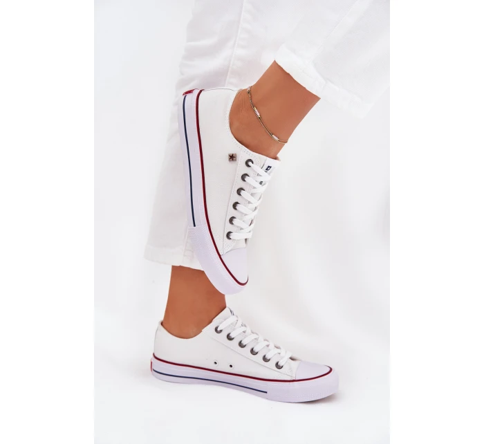 Trampki Damskie Niskie Big Star DD274A232 Białe Trampki Damskie Niskie Big Star DD274A232 Białe