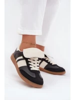 Niskie Sneakersy Damskie Z Wywiniętym Językiem Czarne Ardira Niskie Sneakersy Damskie Z Wywiniętym Językiem Czarne Ardira