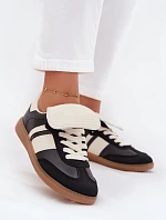 Niskie Sneakersy Damskie Z Wywiniętym Językiem Czarne Ardira