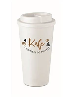 KAFE S DARČEKOM DO POSTELE - biely termohrnček 475 ml