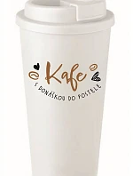 KAFE S DARČEKOM DO POSTELE - biely termohrnček 475 ml