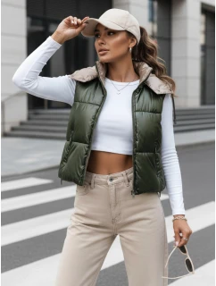 Dámská prošívaná vesta zelená Dstreet model 21969997 - FashionStreet