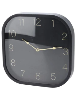 30x30CM ČIERNE VÝBORNÉ DOMÁCE NÁSTENNÉ HODINY