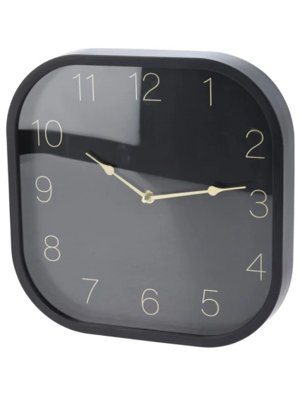 30x30CM ČIERNE VÝBORNÉ DOMÁCE NÁSTENNÉ HODINY